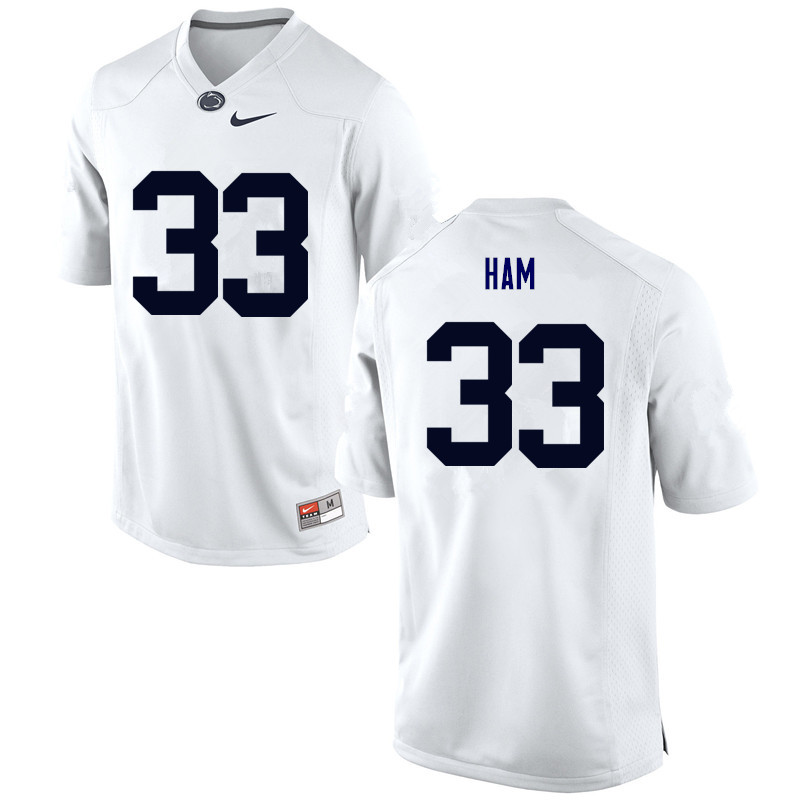 Men Penn State Nittany Lions #33 Jack Ham College Football Jerseys-White
